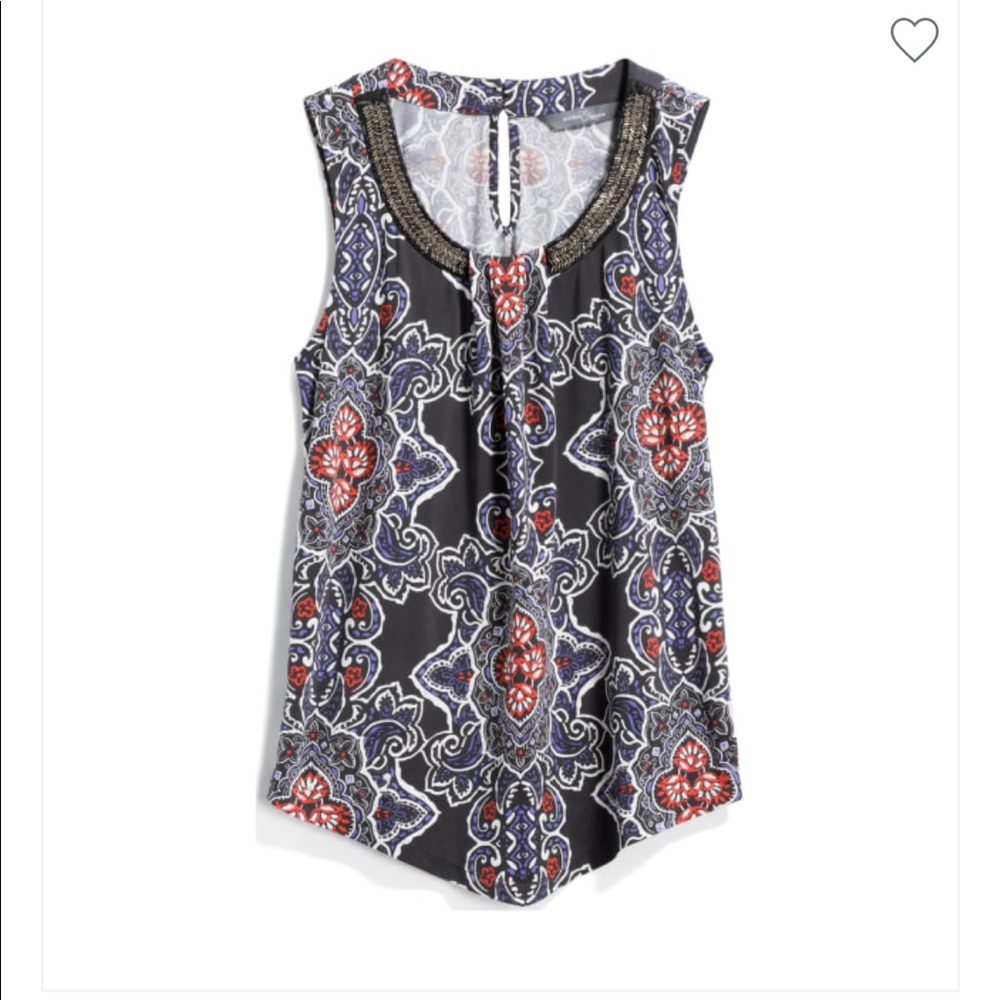 Amal beaded neckline knit top